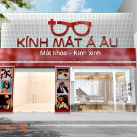 Thiết kế shop kính mắt Á Âu hiện đại
